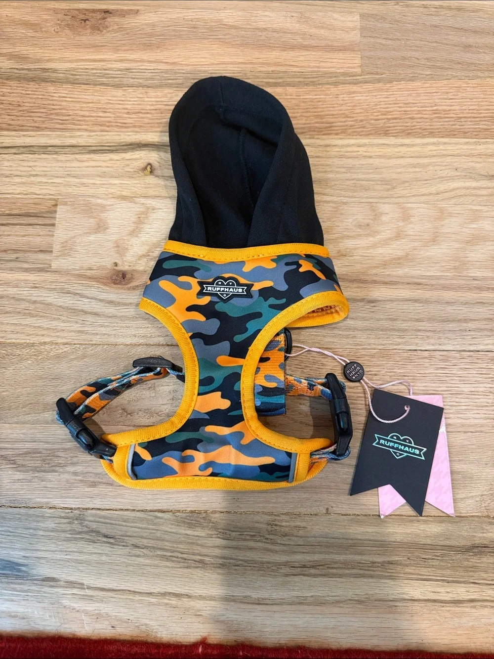 Ruff Haus NYC CAMO QT ORANGE HOODIE HARNESS